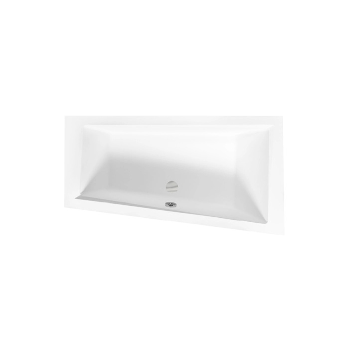 Alvi Slim Wanna asymetryczna do zabudowy, akrylowa, z przelewem, 1500x850 mm, prawa