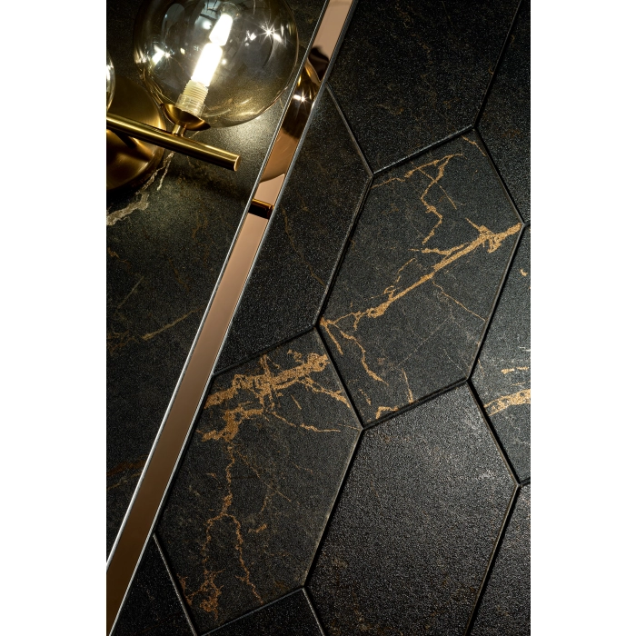 Domino Dekor ścienny Caramell gold form 22,5x14,8 Tubądzin