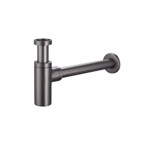 Syfon umywalkowy okrągły, regulowany, przyłącze1 1/4, odpływ 32mm, gun metal