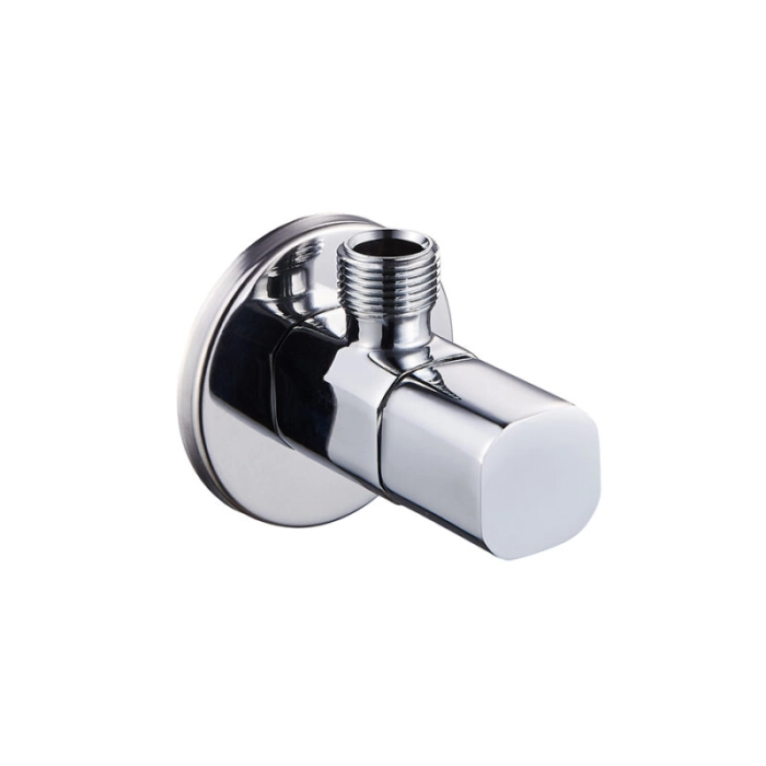 Zawór kątowy z mosiądzu, 1/2x3/8" (1szt) chrom