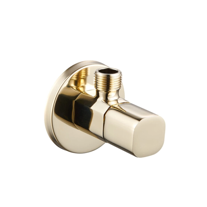 Zawór kątowy z mosiądzu, 1/2x3/8" (1szt) złoty